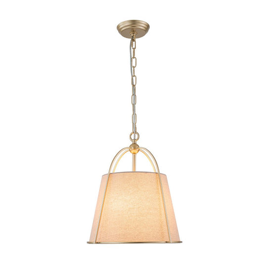 Pendantlightie - 1 - Light Tapered Linen Shade Vintage Conical Drum Pendant Light - Pendants - Small - 