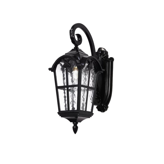 Pendantlightie-1-Light Vintage Lantern Water Glass Outside Wall Sconce Porch Light-Outdoor Wall Light-B-