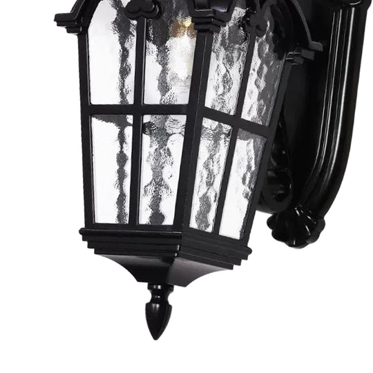 Pendantlightie-1-Light Vintage Lantern Water Glass Outside Wall Sconce Porch Light-Outdoor Wall Light-B-