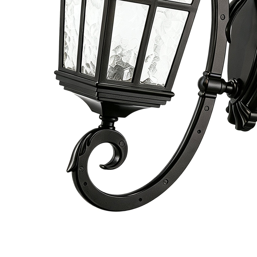 Pendantlightie-1-Light Vintage Lantern Water Glass Outside Wall Sconce Porch Light-Outdoor Wall Light-B-