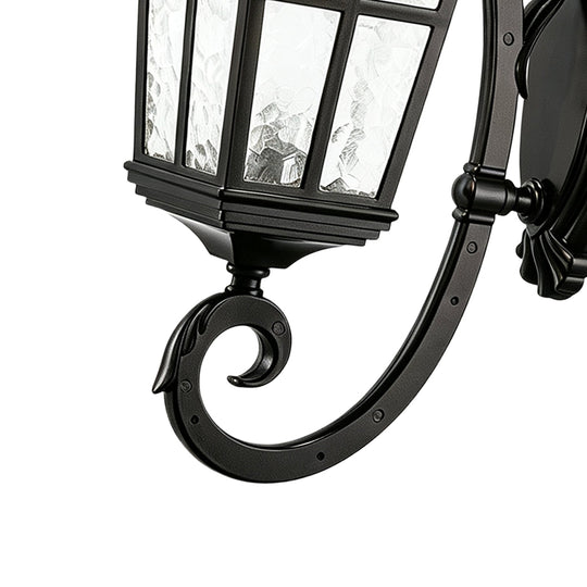 Pendantlightie-1-Light Vintage Lantern Water Glass Outside Wall Sconce Porch Light-Outdoor Wall Light-B-