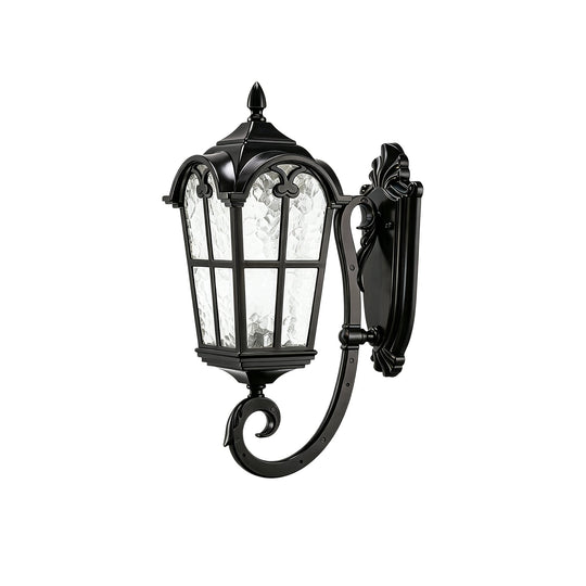 Pendantlightie-1-Light Vintage Lantern Water Glass Outside Wall Sconce Porch Light-Outdoor Wall Light-B-