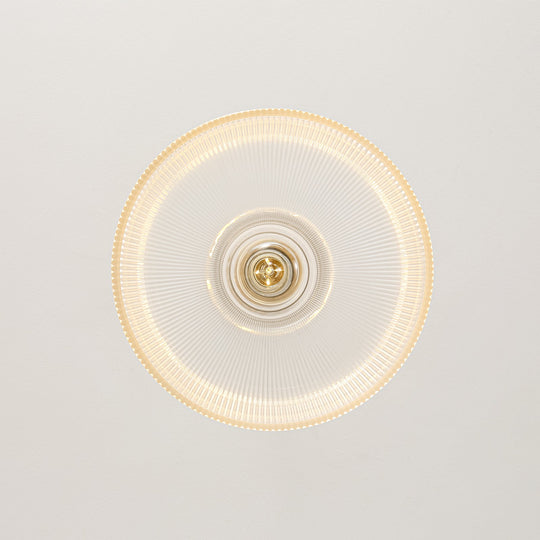 Pendantlightie-1-Light Wood Accents Wide Edge Ribbed Dome Shape Glass Pendant Light-Pendants-Small-