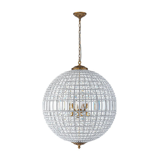 Pendantlightie - Antiqued Globe Crystal Chandelier - Chandeliers - 8Lt (Customized) - 