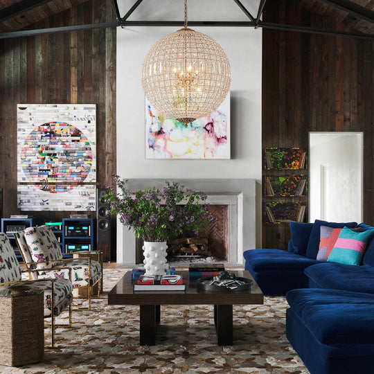 Pendantlightie - Antiqued Globe Crystal Chandelier - Chandeliers - 8Lt (Customized) - 