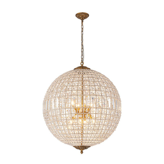 Pendantlightie - Antiqued Globe Crystal Chandelier - Chandeliers - 8Lt (Customized) - 