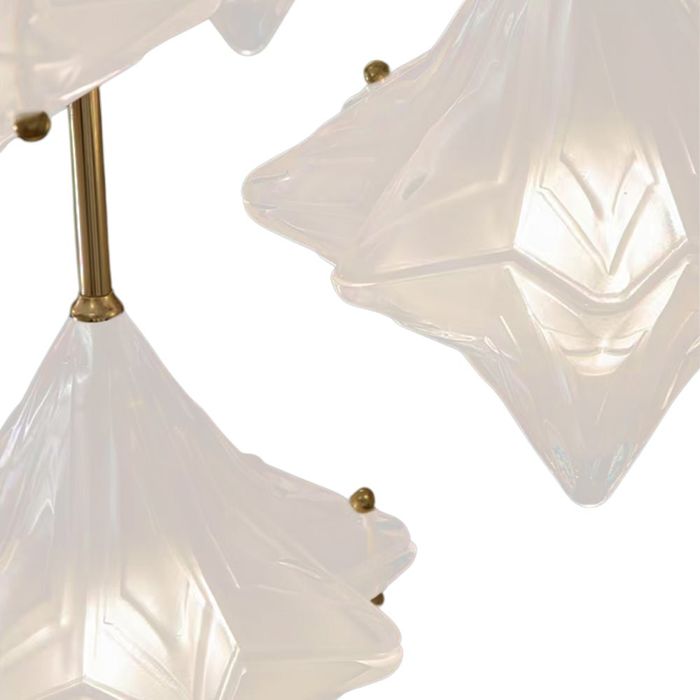 Pendantlightie - Art Deco Twinkle 1 - Light Frosted Star Shape Glass Pendant Light - Pendants - Brass - 