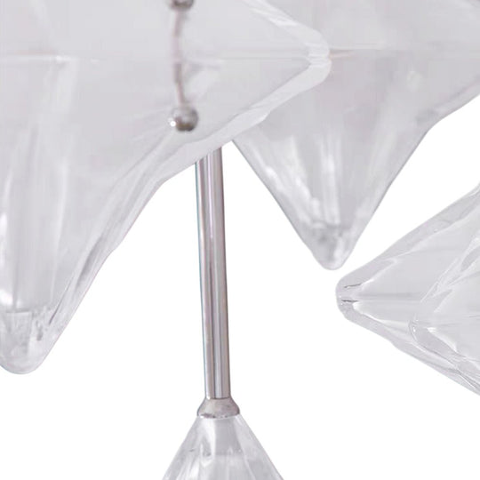 Pendantlightie - Art Deco Twinkle 1 - Light Frosted Star Shape Glass Pendant Light - Pendants - Brass - 