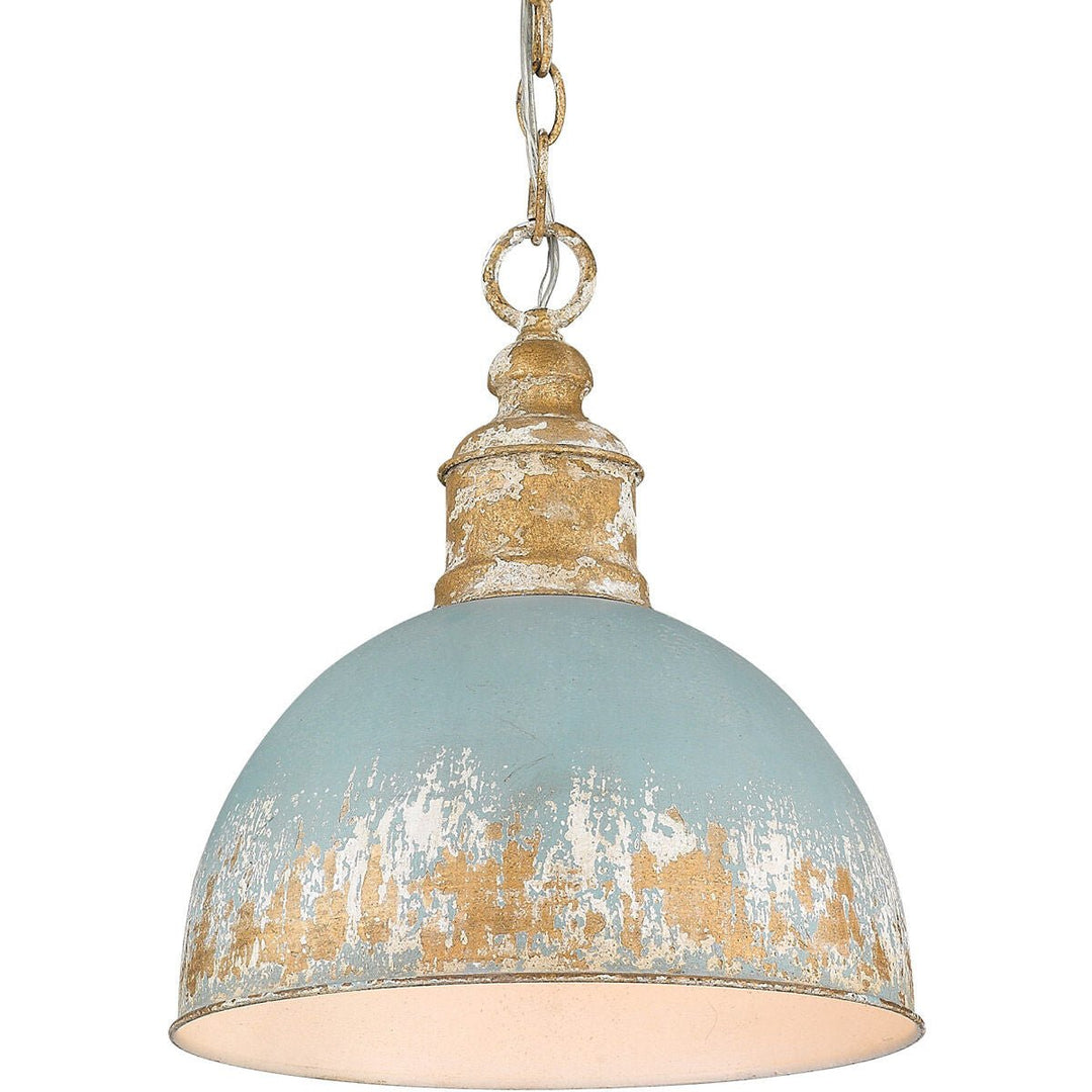 Pendantlightie - Arts And Crafts Vintage 1 - Light Handmade Paint Single Dome Pendant - Pendants - Navy Blue - 
