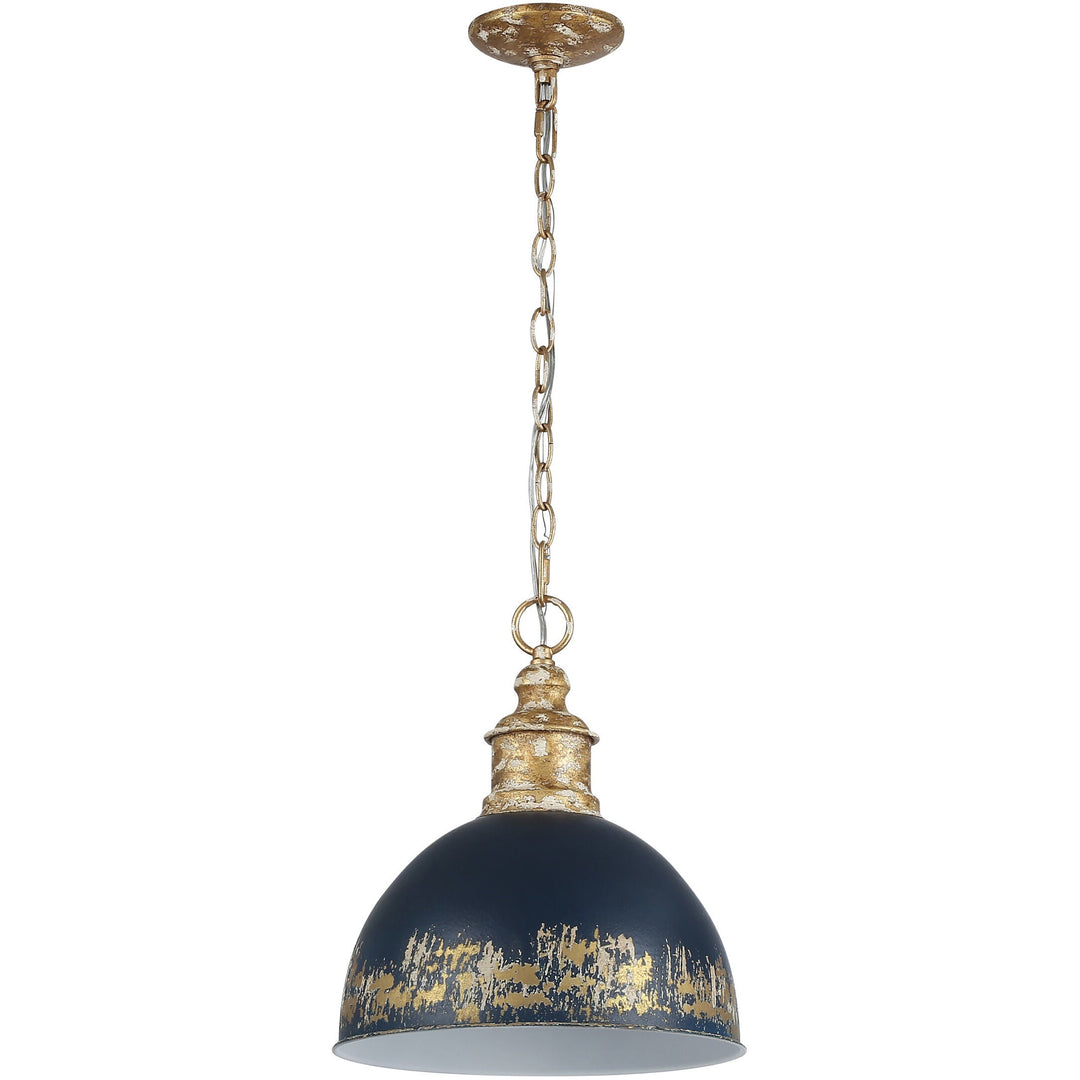 Pendantlightie - Arts And Crafts Vintage 1 - Light Handmade Paint Single Dome Pendant - Pendants - White - 