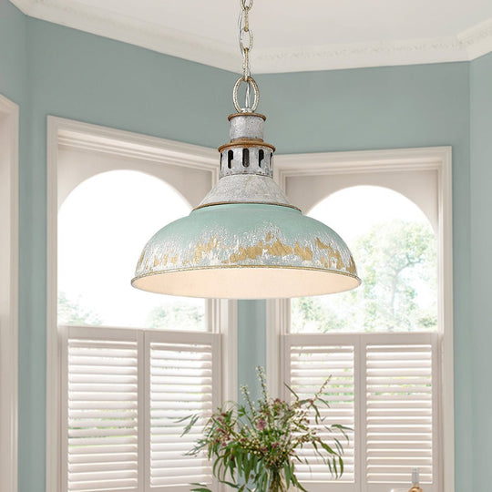 Pendantlightie - Arts And Crafts Wide Edge 1 - Light Handmade Paint Single Dome Pendant - Pendants - White - 