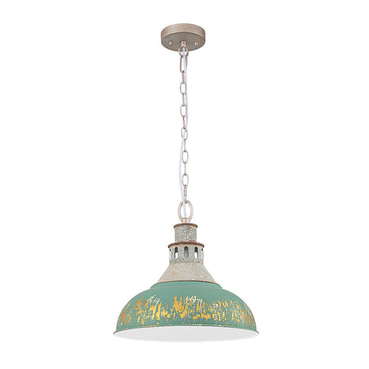 Pendantlightie - Arts And Crafts Wide Edge 1 - Light Handmade Paint Single Dome Pendant - Pendants - White - 