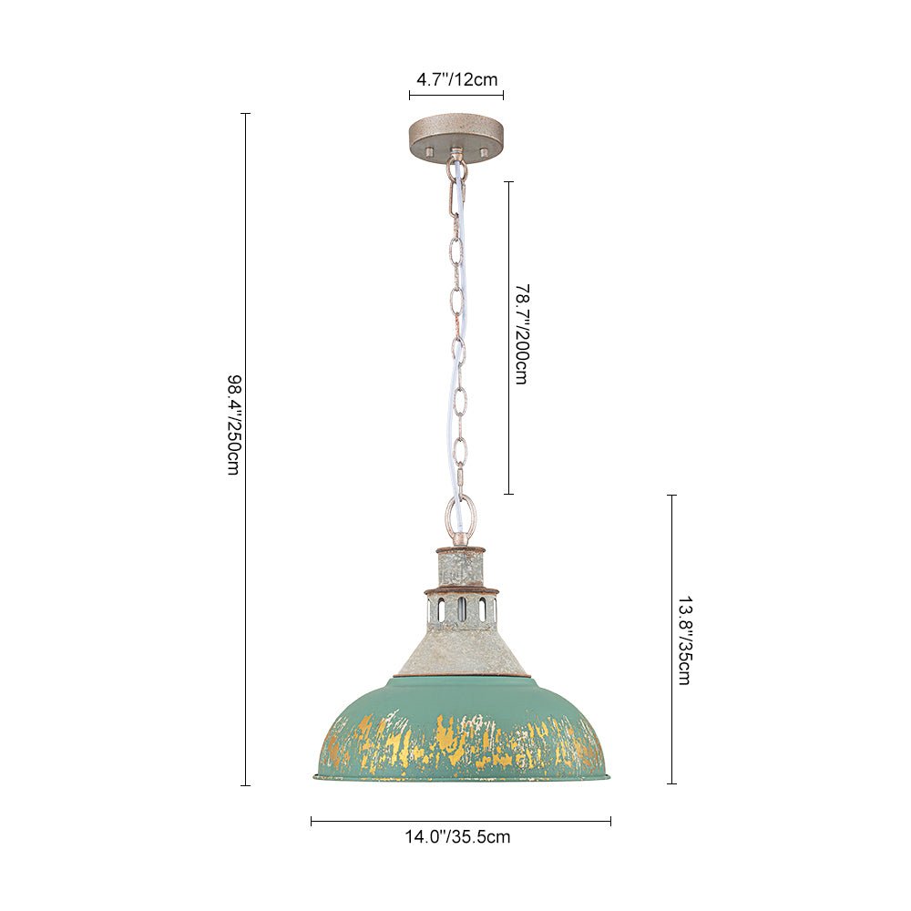 Pendantlightie - Arts And Crafts Wide Edge 1 - Light Handmade Paint Single Dome Pendant - Pendants - White - 