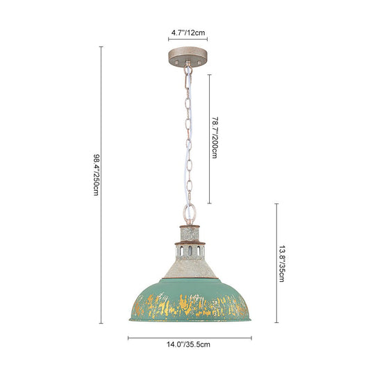 Pendantlightie - Arts And Crafts Wide Edge 1 - Light Handmade Paint Single Dome Pendant - Pendants - White - 