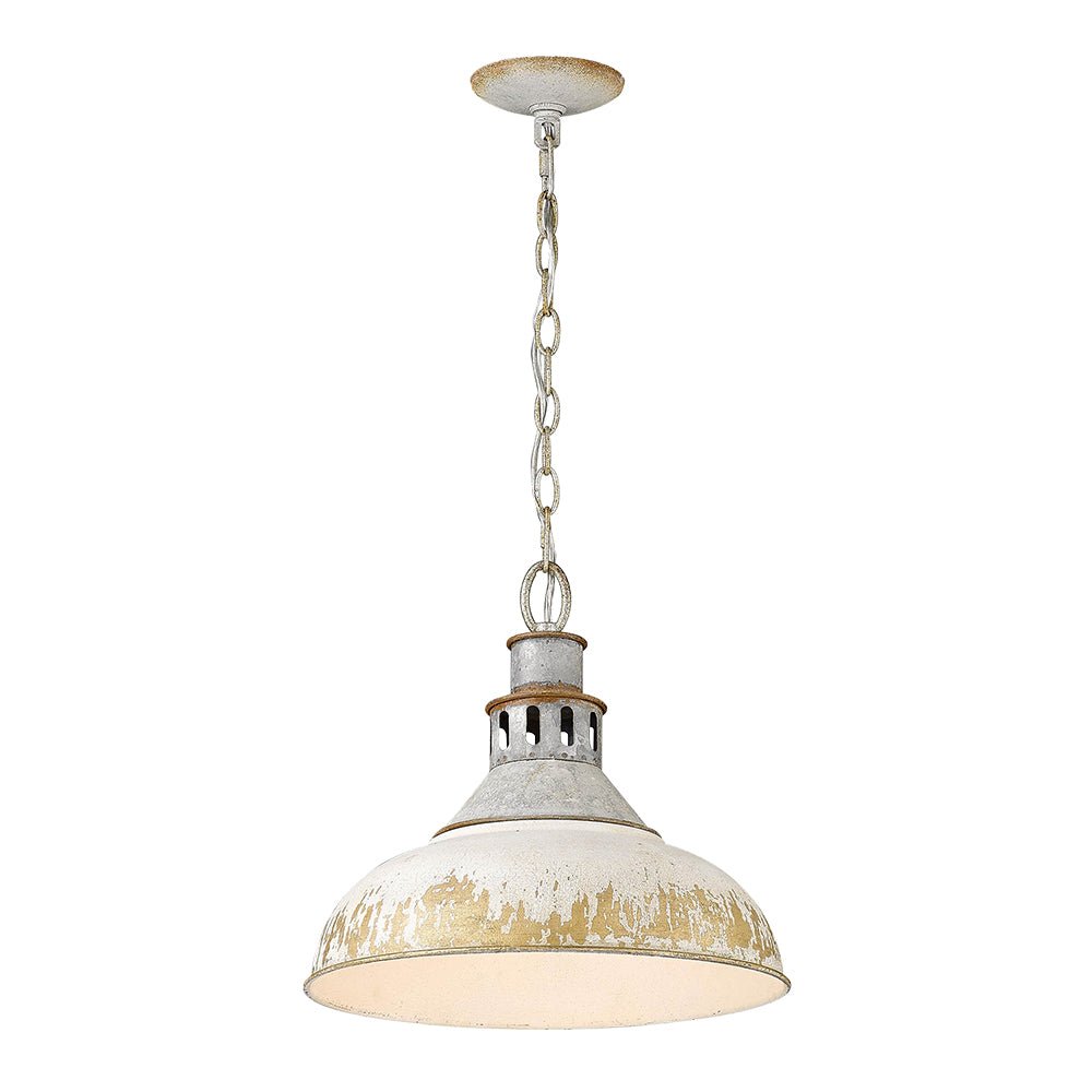 Pendantlightie - Arts And Crafts Wide Edge 1 - Light Handmade Paint Single Dome Pendant - Pendants - White - 