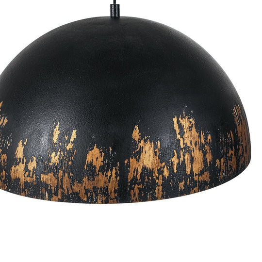 Pendantlightie-Arts Vintage 1-Light Distressed Handmade Paint Single Dome Pendant-Pendants-Brown-