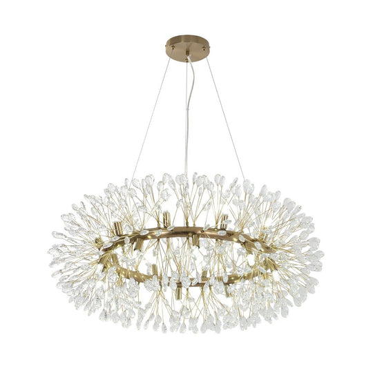 Pendantlightie - Blossom 20 - Light Large Floral Crystal Round Dandelion Chandelier - Chandeliers - Chrome - 