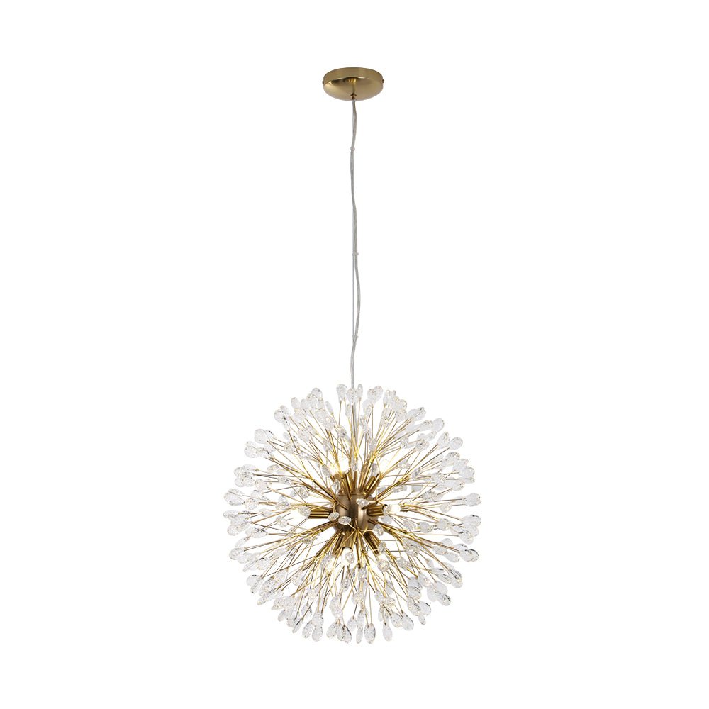 Pendantlightie - Blossom 9 - Light Floral Firework Crystal Dandelion Round Chandelier - Chandeliers - Chrome - 