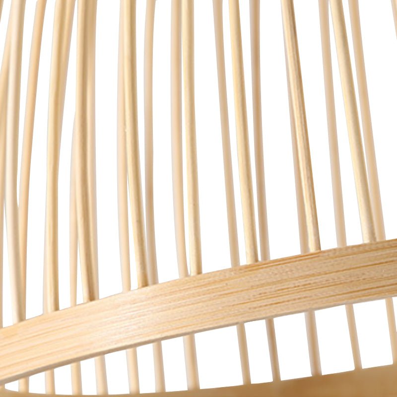 Pendantlightie - Boho 1 - Light Handwoven Bamboo Rattan Farmhouse Cone Pendant - Pendants - Black - Medium