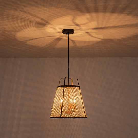 Pendantlightie - Boho 3 - Light Conical Hollowed Rattan Hand Woven Tapered Pendant - Pendants - Medium - 