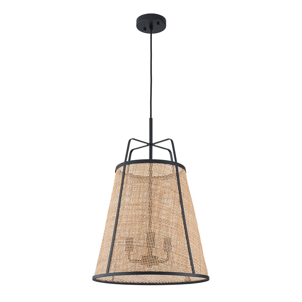 Pendantlightie - Boho 3 - Light Conical Hollowed Rattan Hand Woven Tapered Pendant - Pendants - Medium - 