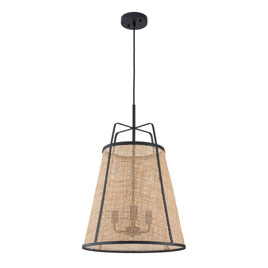 Pendantlightie - Boho 3 - Light Conical Hollowed Rattan Hand Woven Tapered Pendant - Pendants - Medium - 