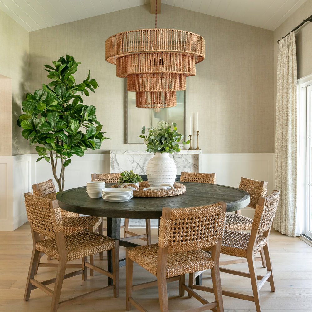 Pendantlightie - Boho Natural 1 - Light Handwoven Tiered Drum Rattan Chandelier - Chandeliers - 4 - Tiered Drum - 