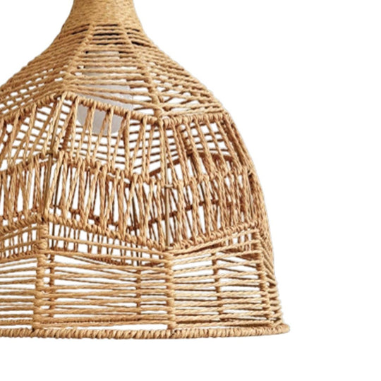 Pendantlightie - Boho Natural 1 - Light Handwoven Tiered Drum Rattan Chandelier - Chandeliers - Dome - 