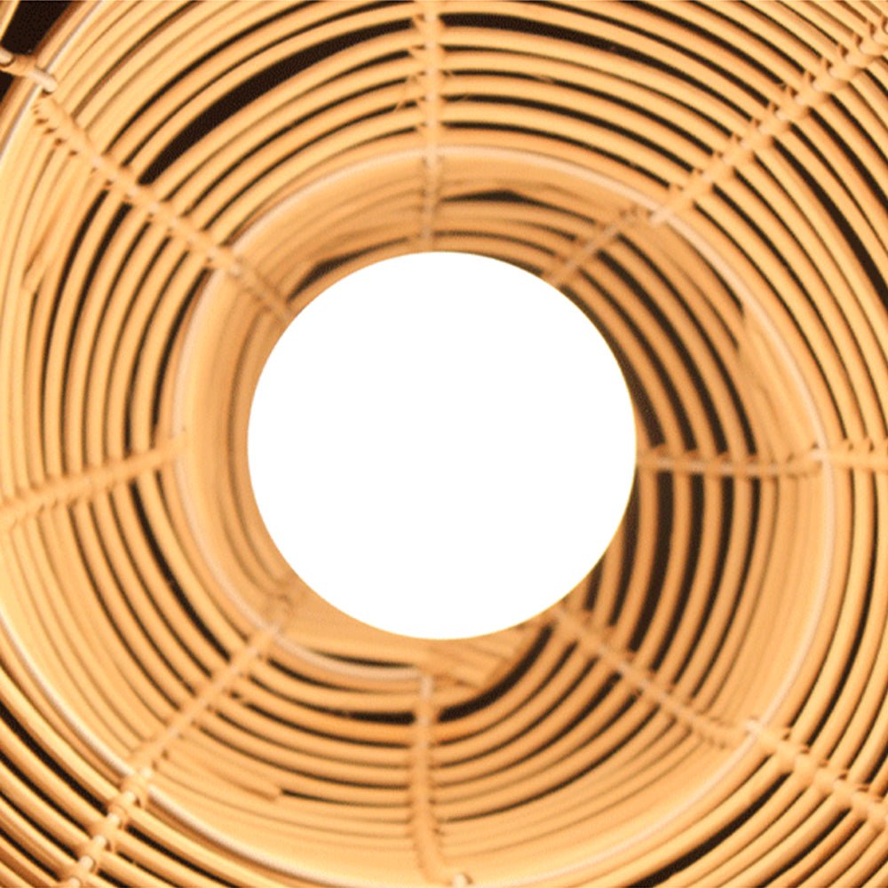 Pendantlightie - Coastal 1 - Light Spiral Conch Rattan Handwoven Pendant Light - Pendants - Brown - Small