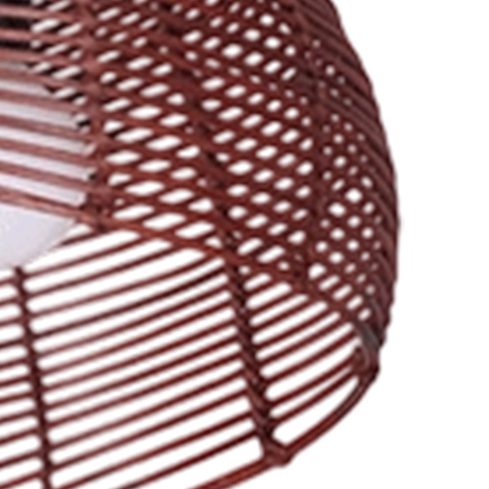 Pendantlightie - Coastal 1 - Light Spiral Conch Rattan Handwoven Pendant Light - Pendants - Brown - Small