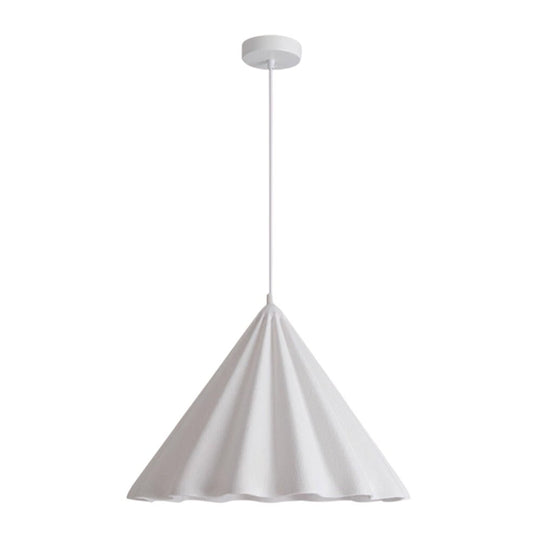 Pendantlightie - Contemporary 1 - Light Cone Felt Scalloped Pendant Light - Pendants - White - 