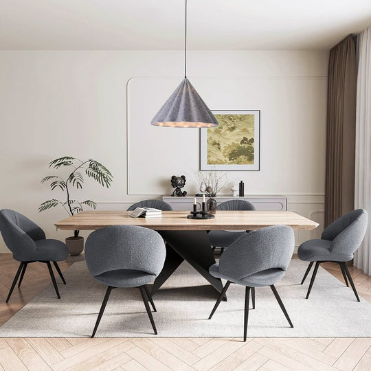 Pendantlightie - Contemporary 1 - Light Cone Felt Scalloped Pendant Light - Pendants - White - 