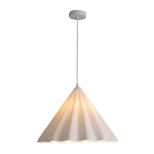 Pendantlightie - Contemporary 1 - Light Cone Felt Scalloped Pendant Light - Pendants - White - 