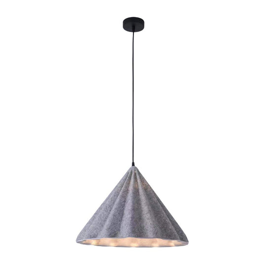 Pendantlightie - Contemporary 1 - Light Cone Felt Scalloped Pendant Light - Pendants - White - 