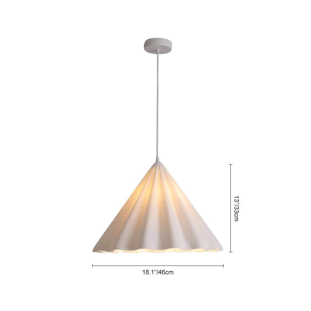 Pendantlightie - Contemporary 1 - Light Cone Felt Scalloped Pendant Light - Pendants - White - 