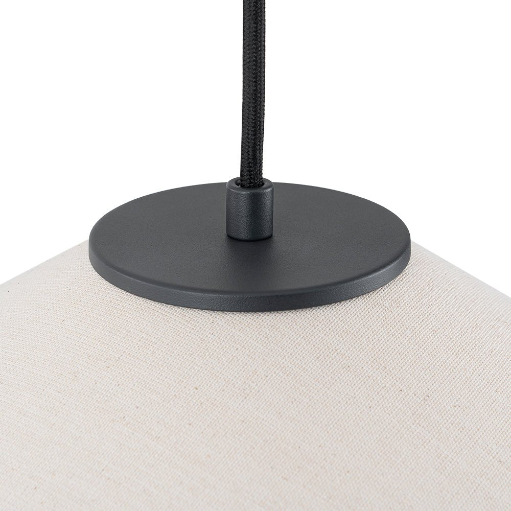 Pendantlightie - Contemporary 1 - Light Fabric Conical Linen White Pendant - Pendants - Medium - 