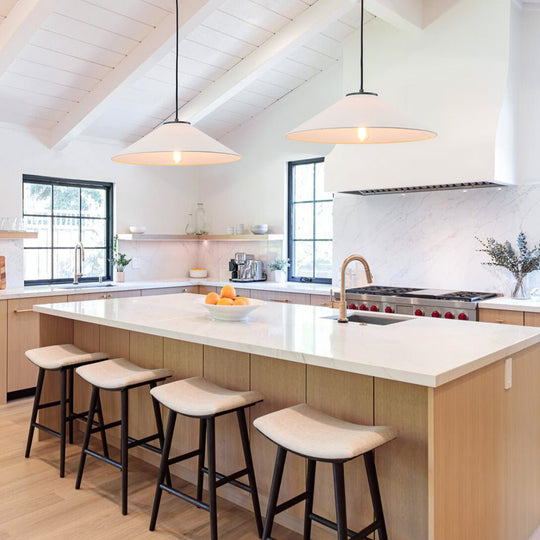 Pendantlightie - Contemporary 1 - Light Fabric Conical Linen White Pendant - Pendants - Small - 