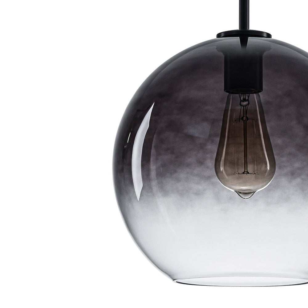 Pendantlightie-Contemporary 1-Light Gradient Color Glass Globe Pendant Light-Pendants-Gray-