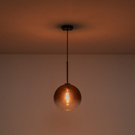 Pendantlightie-Contemporary 1-Light Gradient Color Glass Globe Pendant Light-Pendants-Gray-
