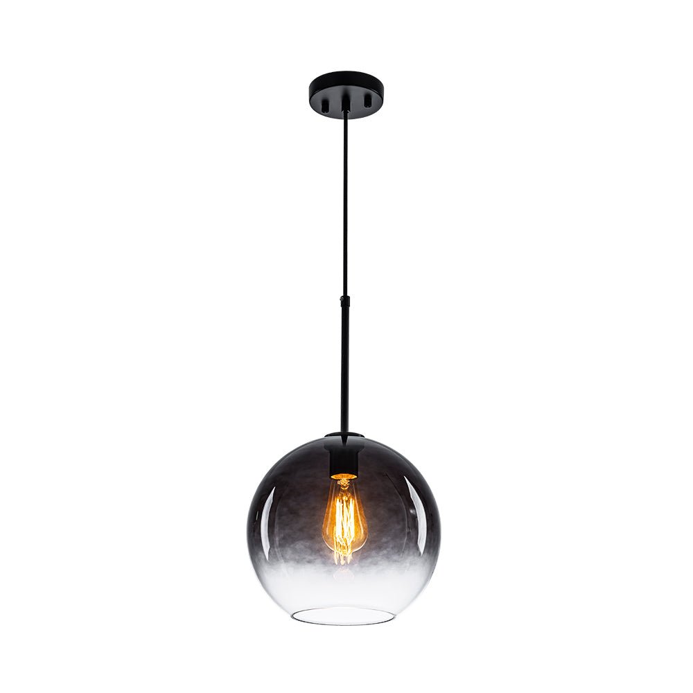Pendantlightie-Contemporary 1-Light Gradient Color Glass Globe Pendant Light-Pendants-Gray-
