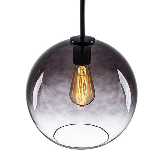 Pendantlightie-Contemporary 1-Light Gradient Color Glass Globe Pendant Light-Pendants-Gray-