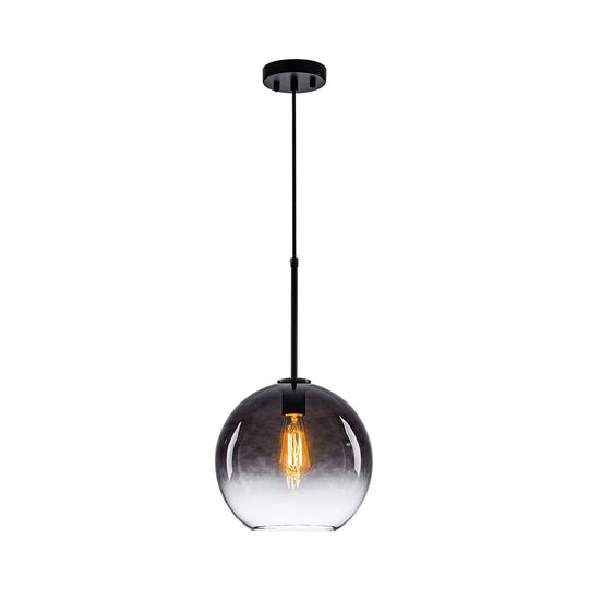 Pendantlightie-Contemporary 1-Light Gradient Color Glass Globe Pendant Light-Pendants-Gray-