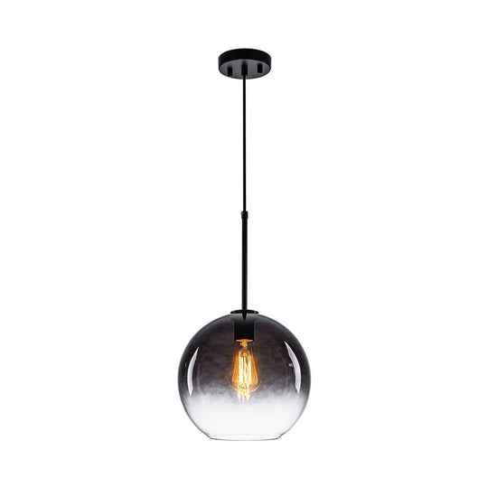 Pendantlightie-Contemporary 1-Light Gradient Color Glass Globe Pendant Light-Pendants-Gray-