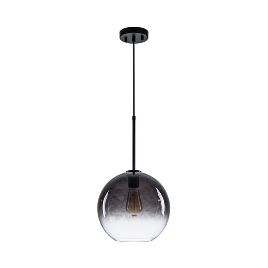 Pendantlightie-Contemporary 1-Light Gradient Color Glass Globe Pendant Light-Pendants-Gray-