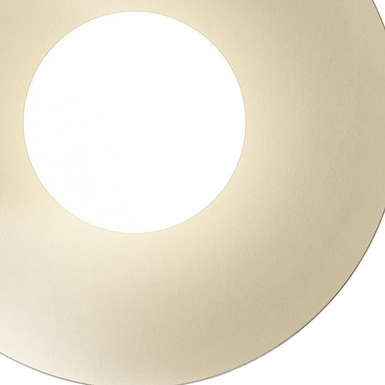 Pendantlightie - Contemporary 1 - Light Metal Dome Semi Ceiling Light With Glass - Semi Flush Mount - White - 