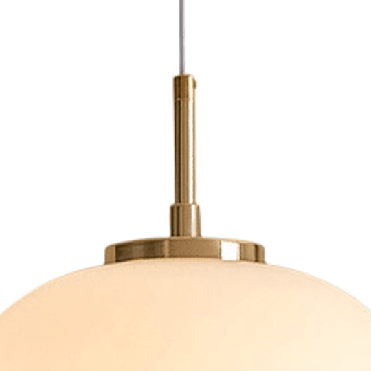 Pendantlightie - Contemporary 1 - Light Opal White Glass Globe Single Pendant Light - Pendants - Medium - 