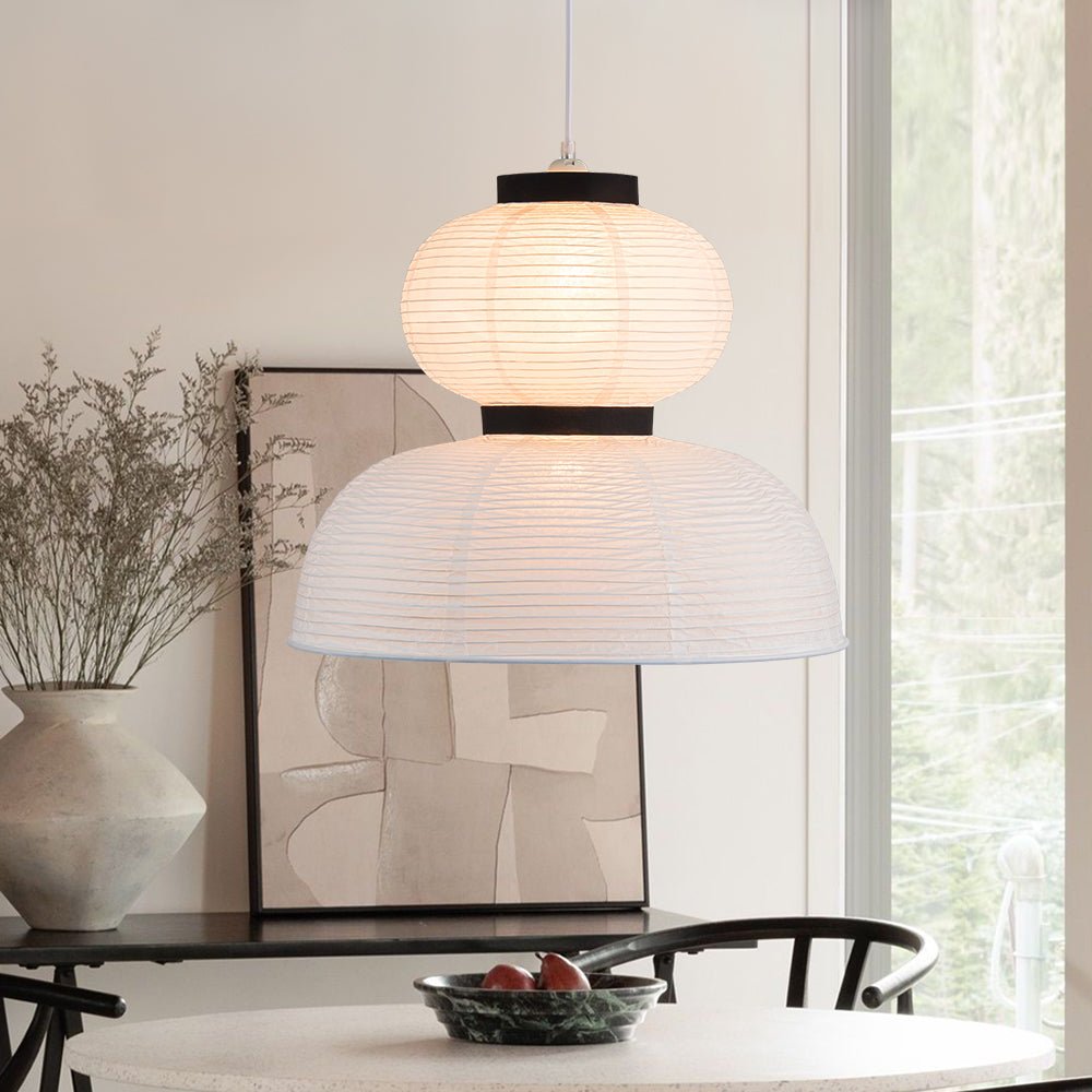 Pendantlightie - Contemporary 1 - Light Pleated Lantern Style Paper Pendant Light - Pendants - A - 