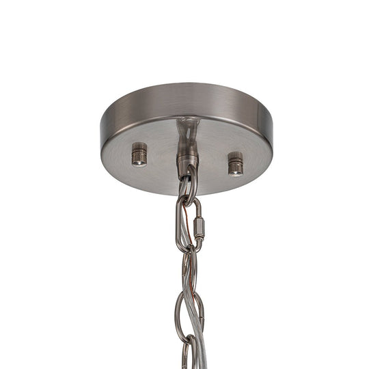 Pendantlightie - Contemporary 1 - Light Textured Water Glass Cylinder Single Pendant - Pendants - Nickel - 