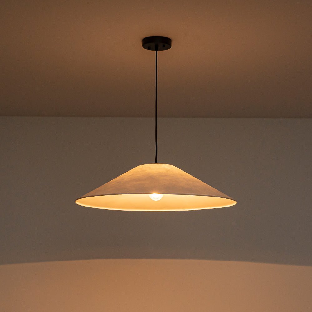Pendantlightie - Contemporary 1 - Light White Paper Cone Pendant Light - Pendants - Medium - 