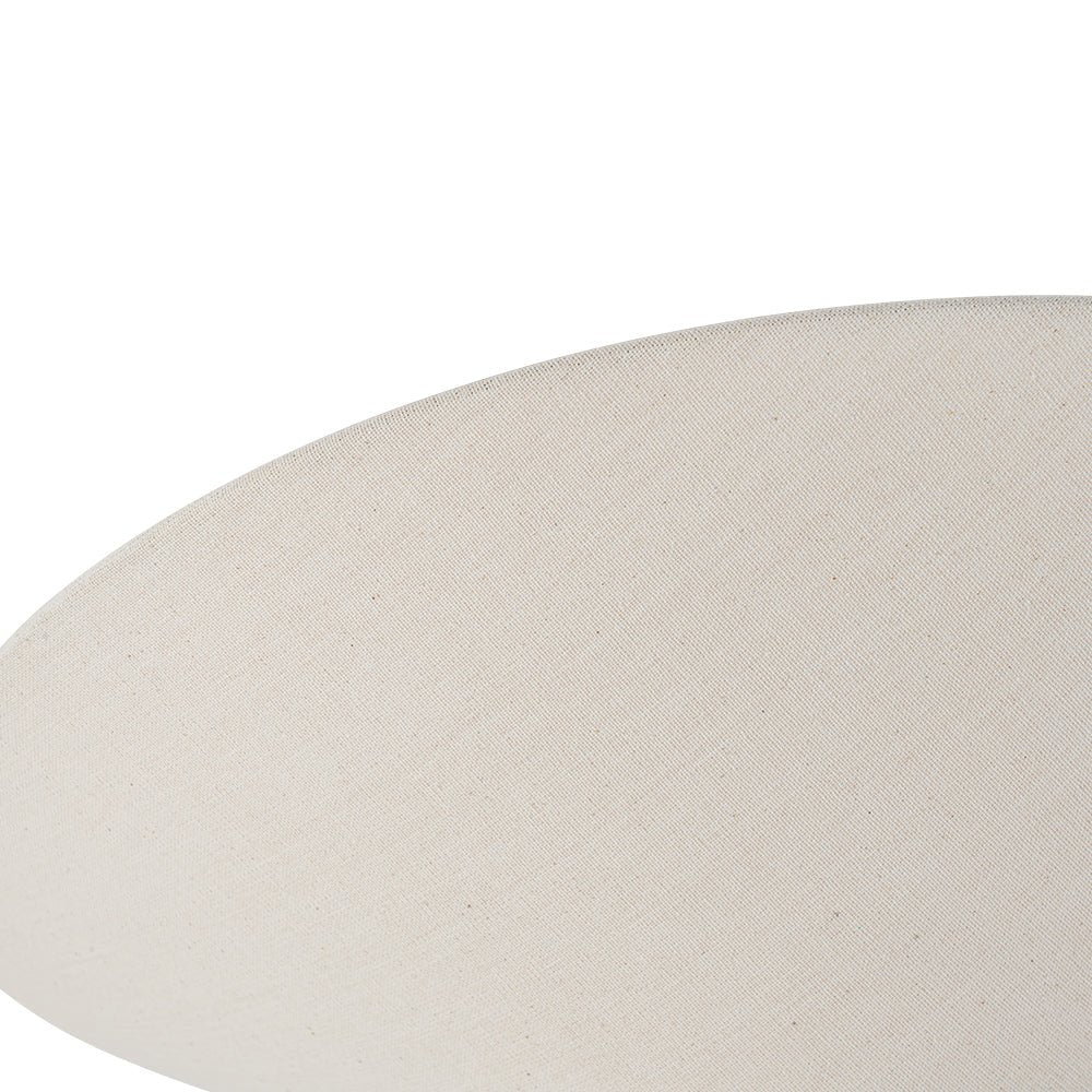Pendantlightie - Contemporary 3 - Light Linen Fabric Cone Ceiling Light - Semi Flush Mount - Brass - 